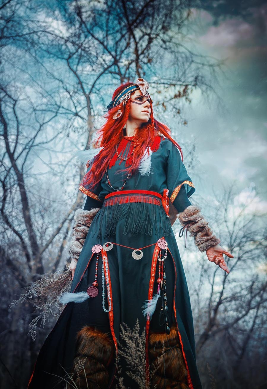 Girls in Slavic costumes underwear in Kharkov