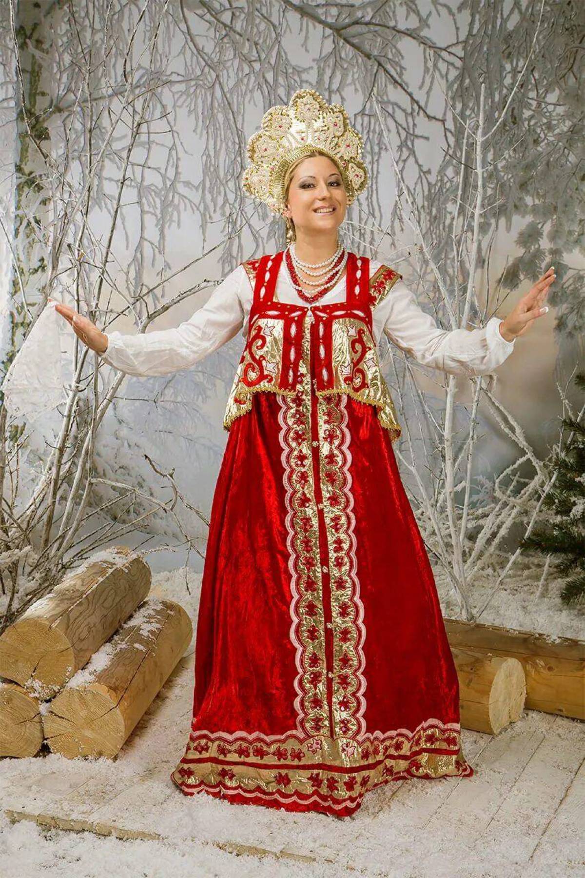 Girls in Slavic costumes in Kharkov