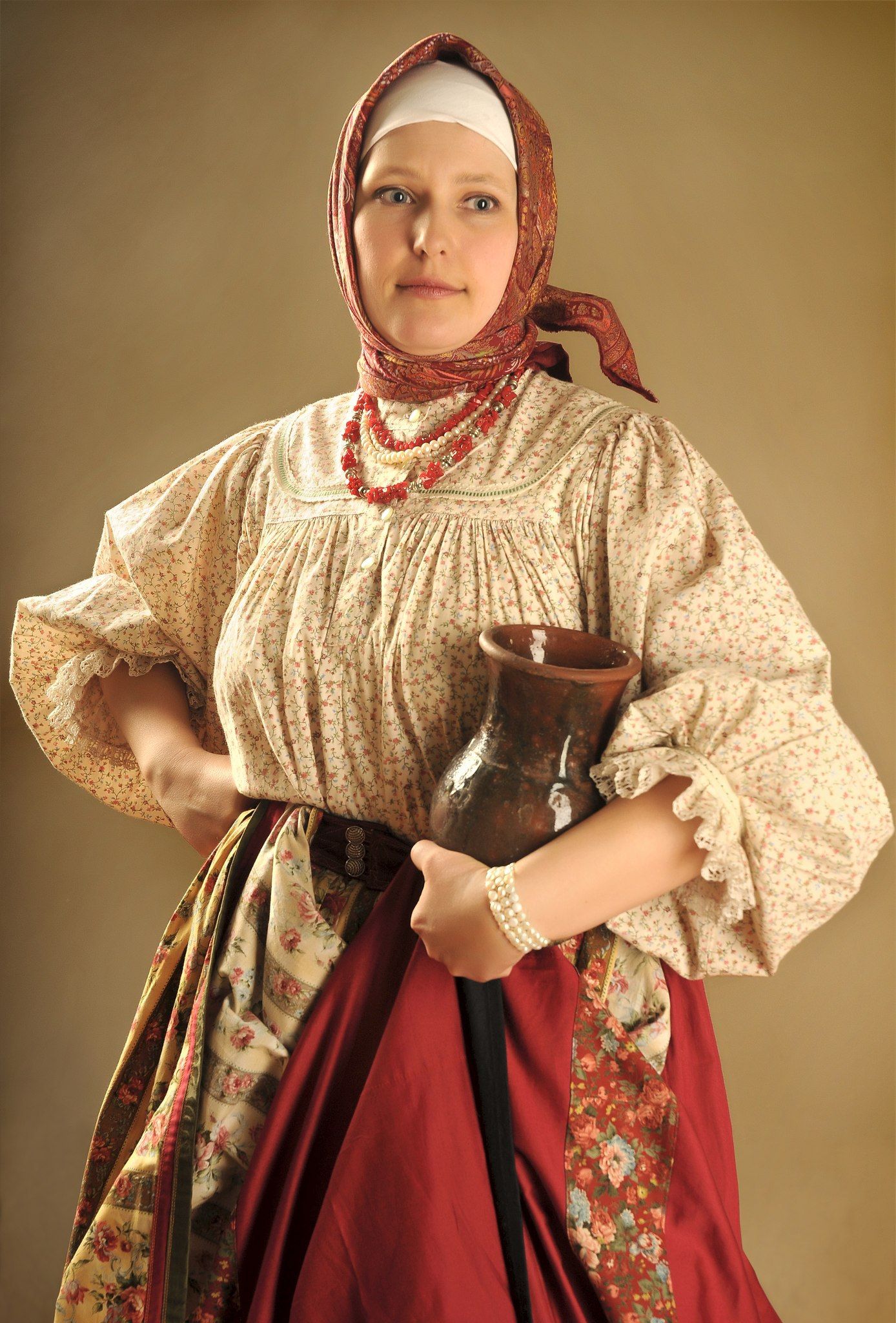 Girls in Slavic costumes in Kharkov